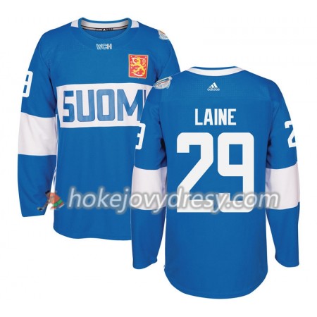 Pánské Hokejový Dres Finsko Patrik Laine 29 Světový pohár v ledním hokeji 2016 Modrá Premier